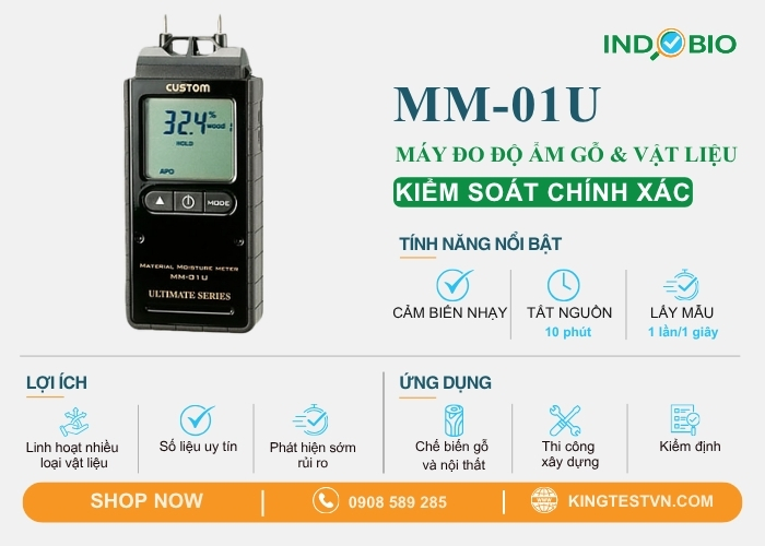 Giải pháp kiểm tra độ ẩm cầm tay để kiểm soát vật liệu tại công trường- Custom MM-01U